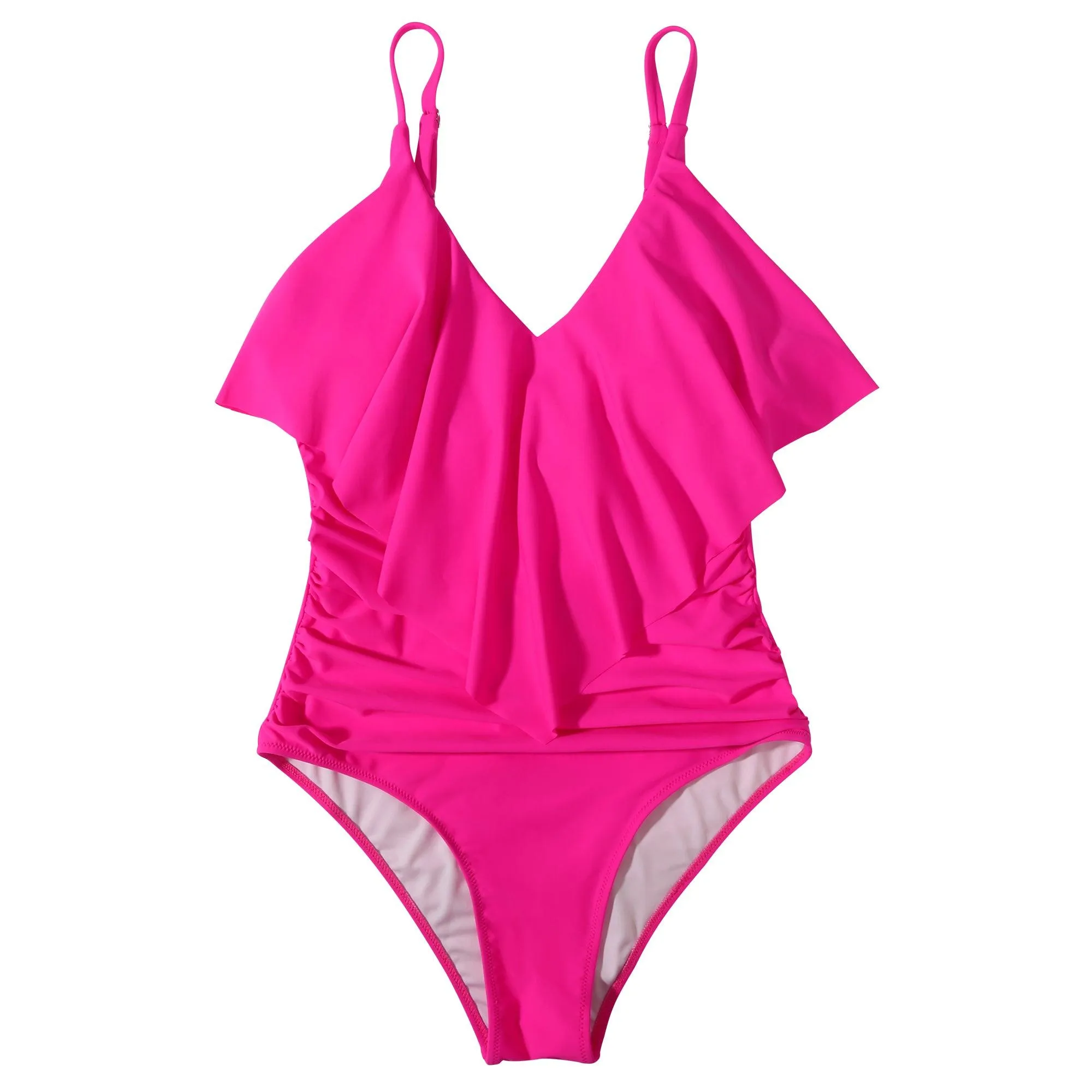 Ruffle One-Piece Ruched Swimsuits