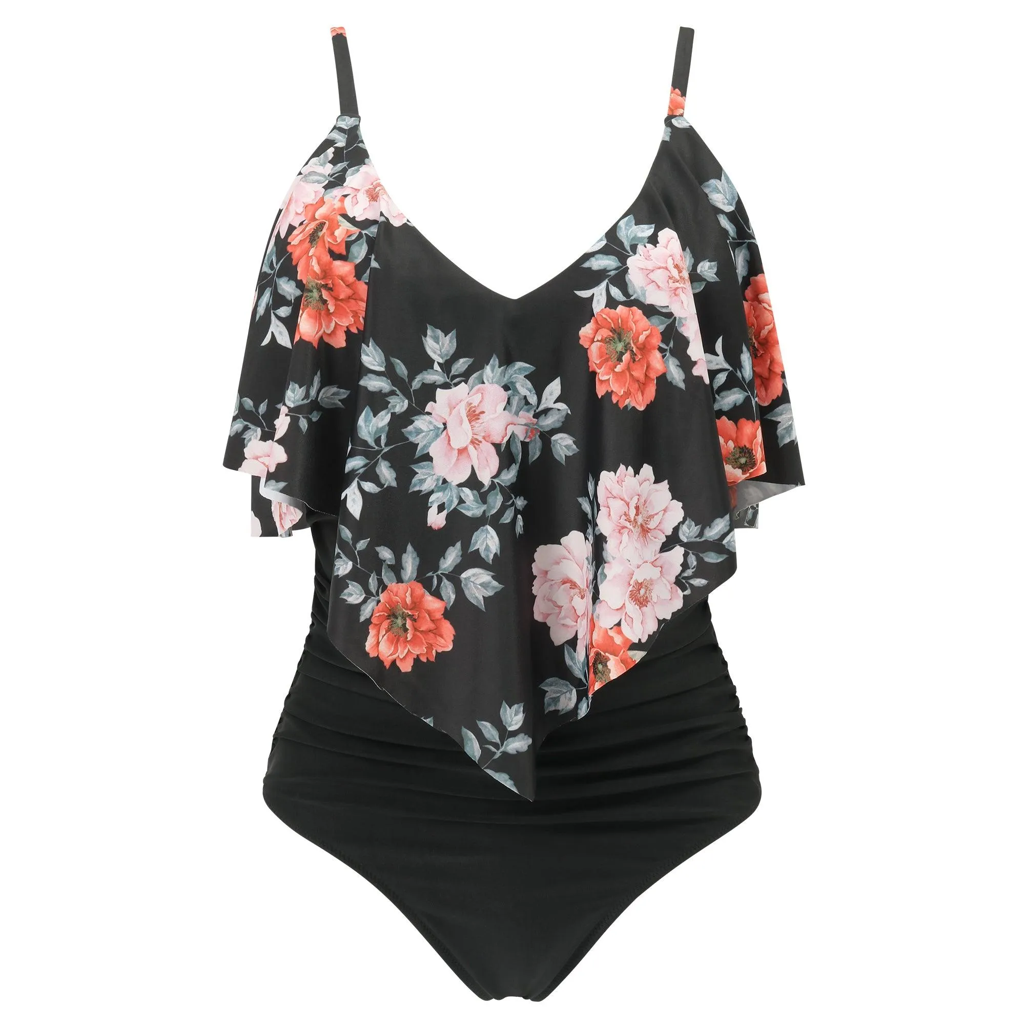 Ruffle One-Piece Ruched Swimsuits