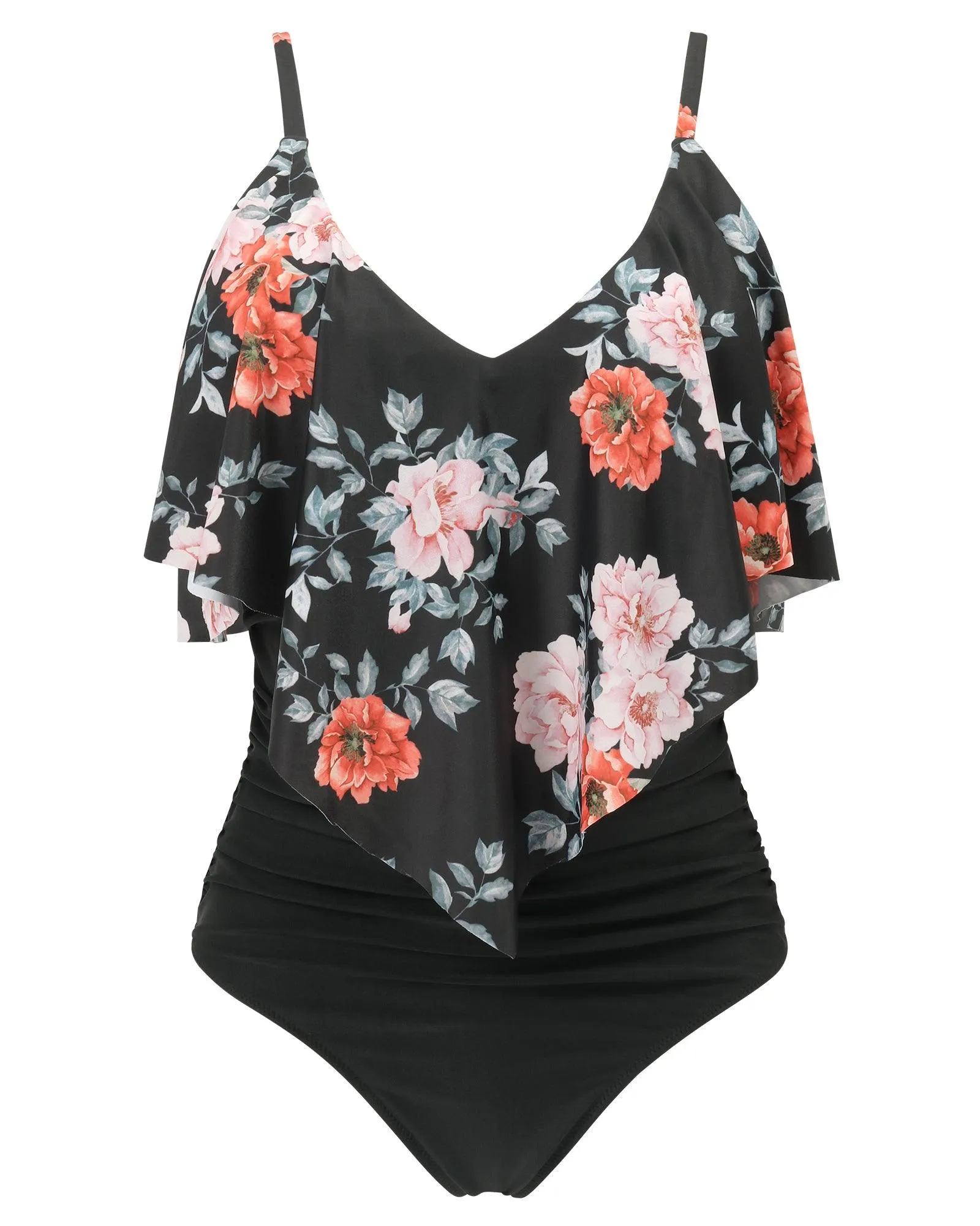 Ruffle One-Piece Ruched Swimsuits