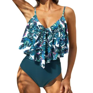 Ruffle One-Piece Ruched Swimsuits