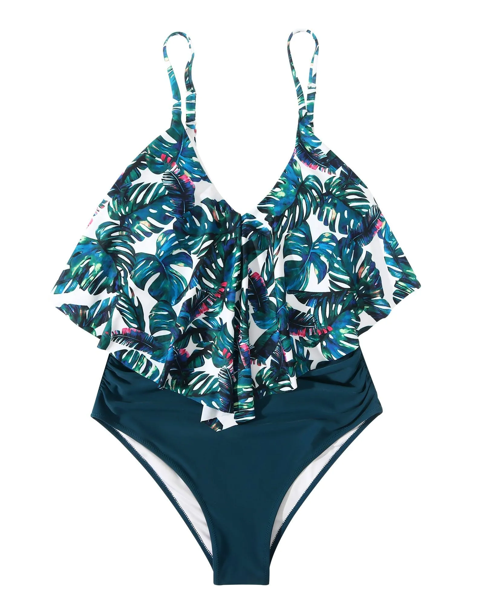 Ruffle One-Piece Ruched Swimsuits