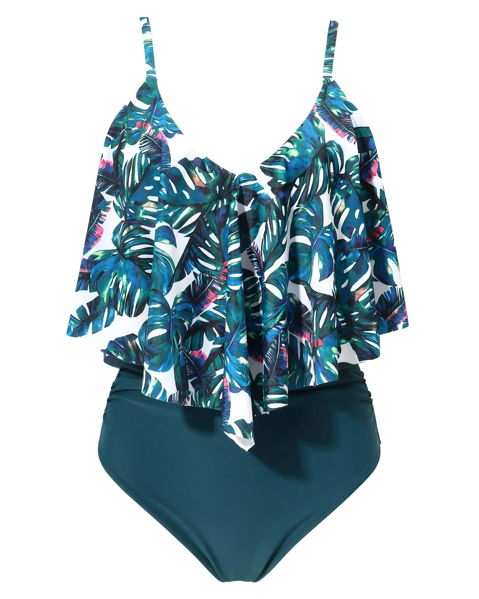 Ruffle One-Piece Ruched Swimsuits