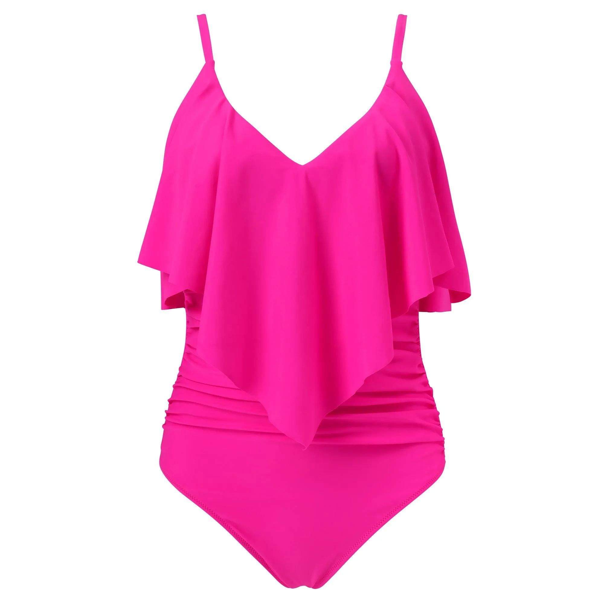 Ruffle One-Piece Ruched Swimsuits