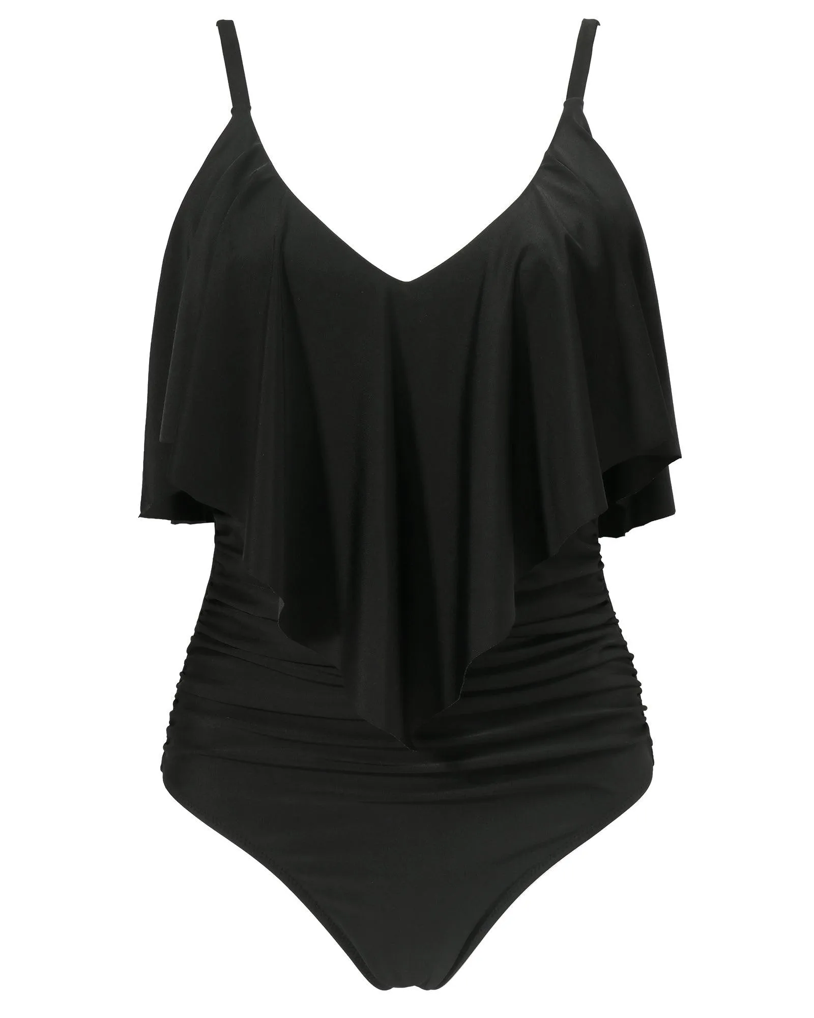 Ruffle One-Piece Ruched Swimsuits