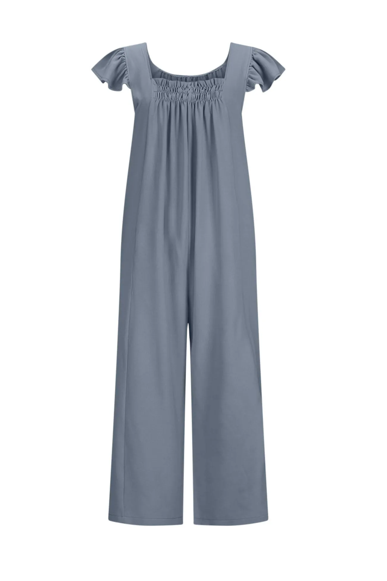 Ruffle Sleeve Pocketed Jumpsuits