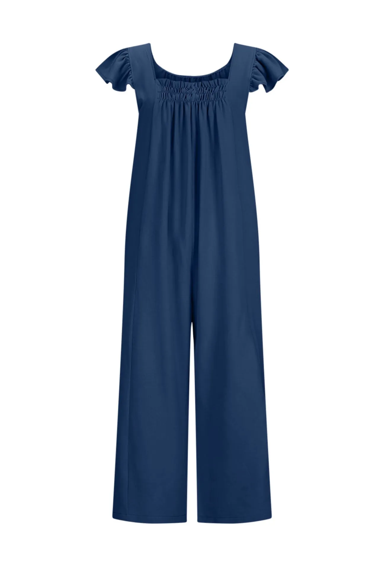 Ruffle Sleeve Pocketed Jumpsuits