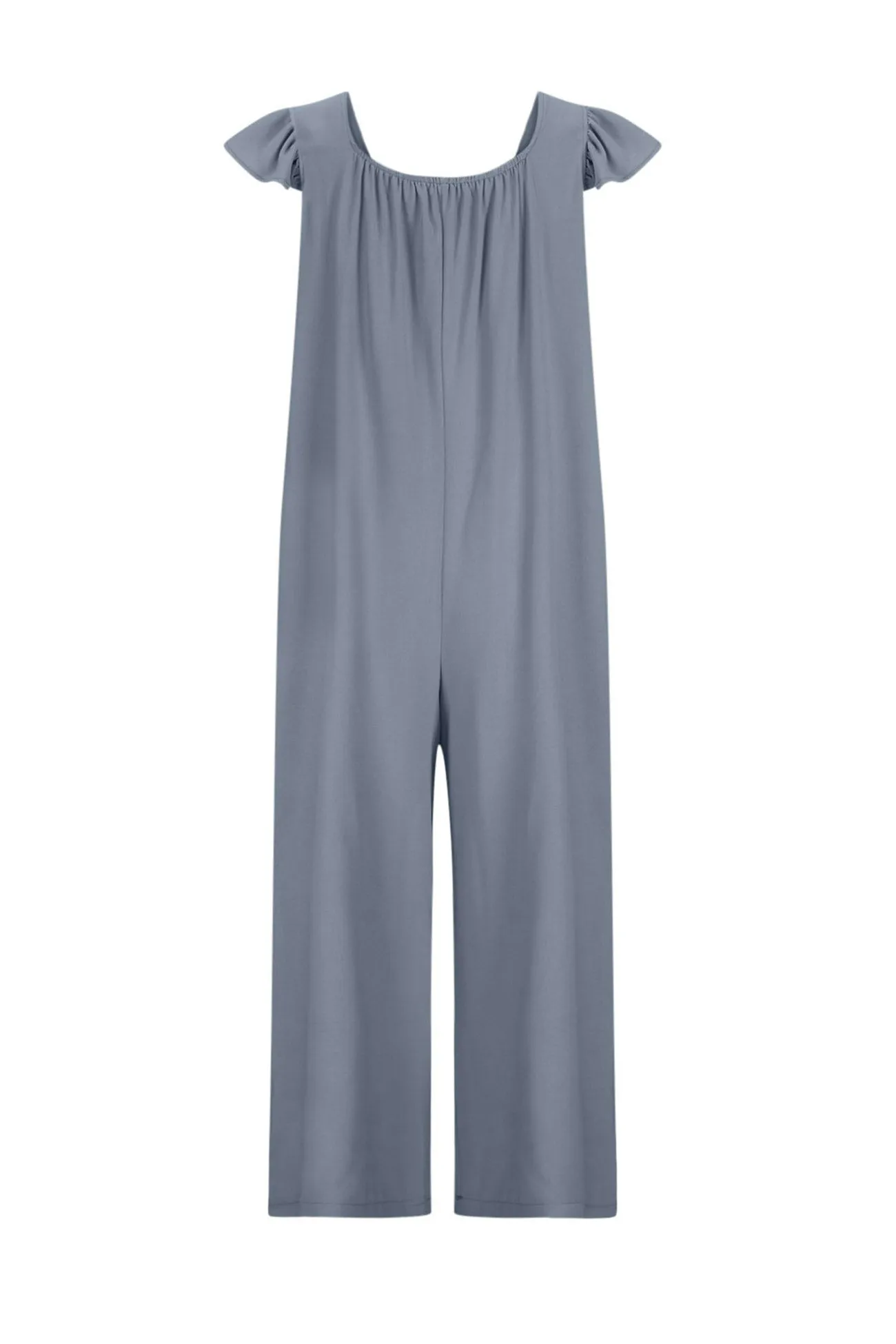 Ruffle Sleeve Pocketed Jumpsuits