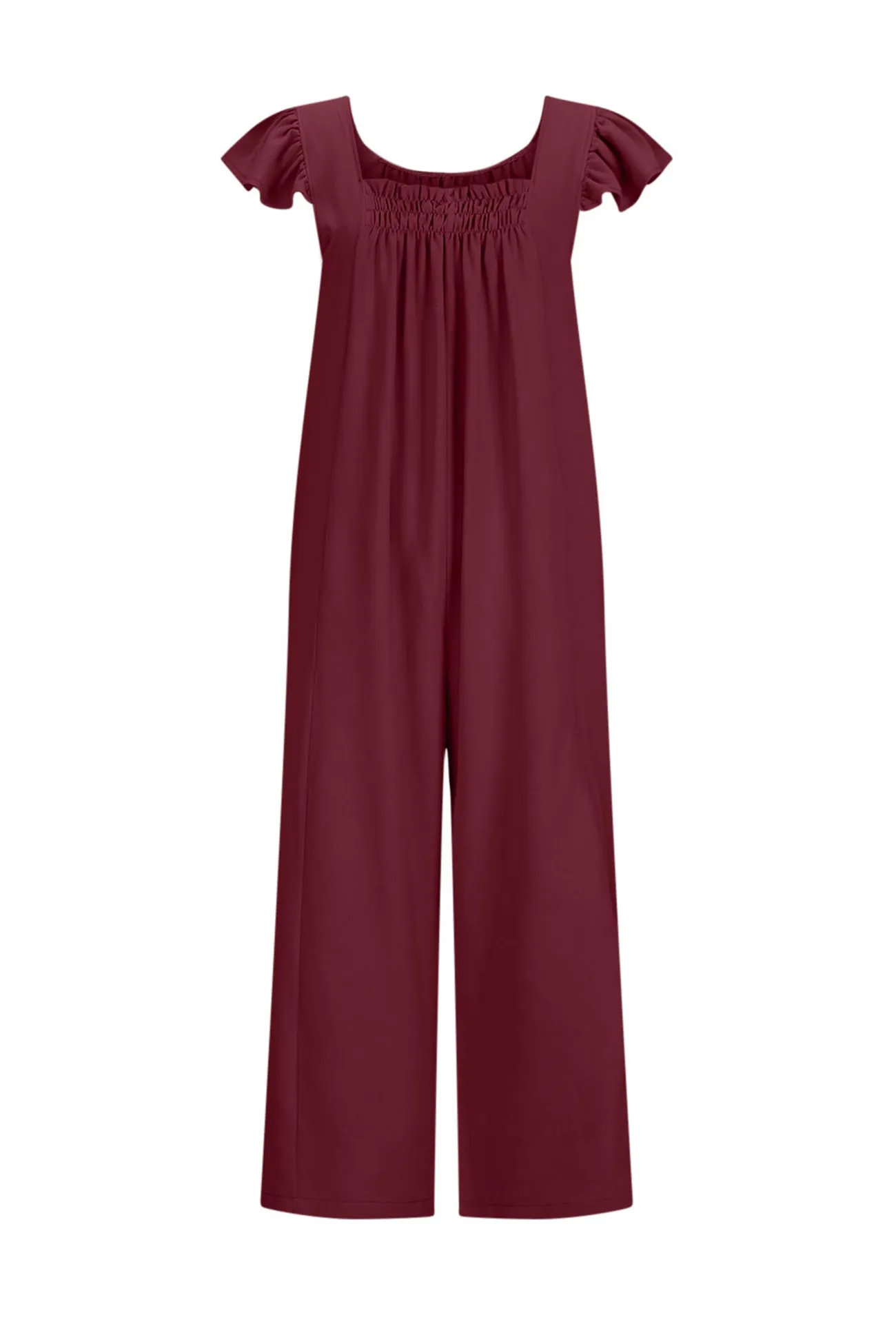 Ruffle Sleeve Pocketed Jumpsuits