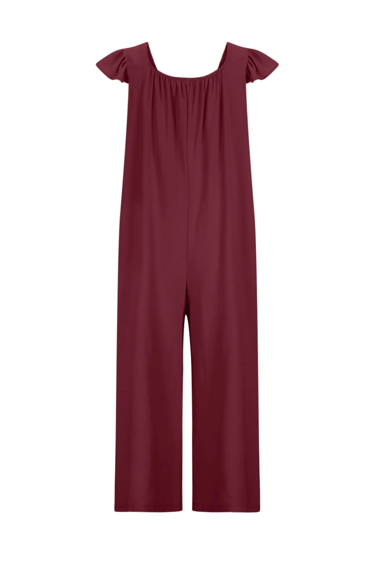 Ruffle Sleeve Pocketed Jumpsuits