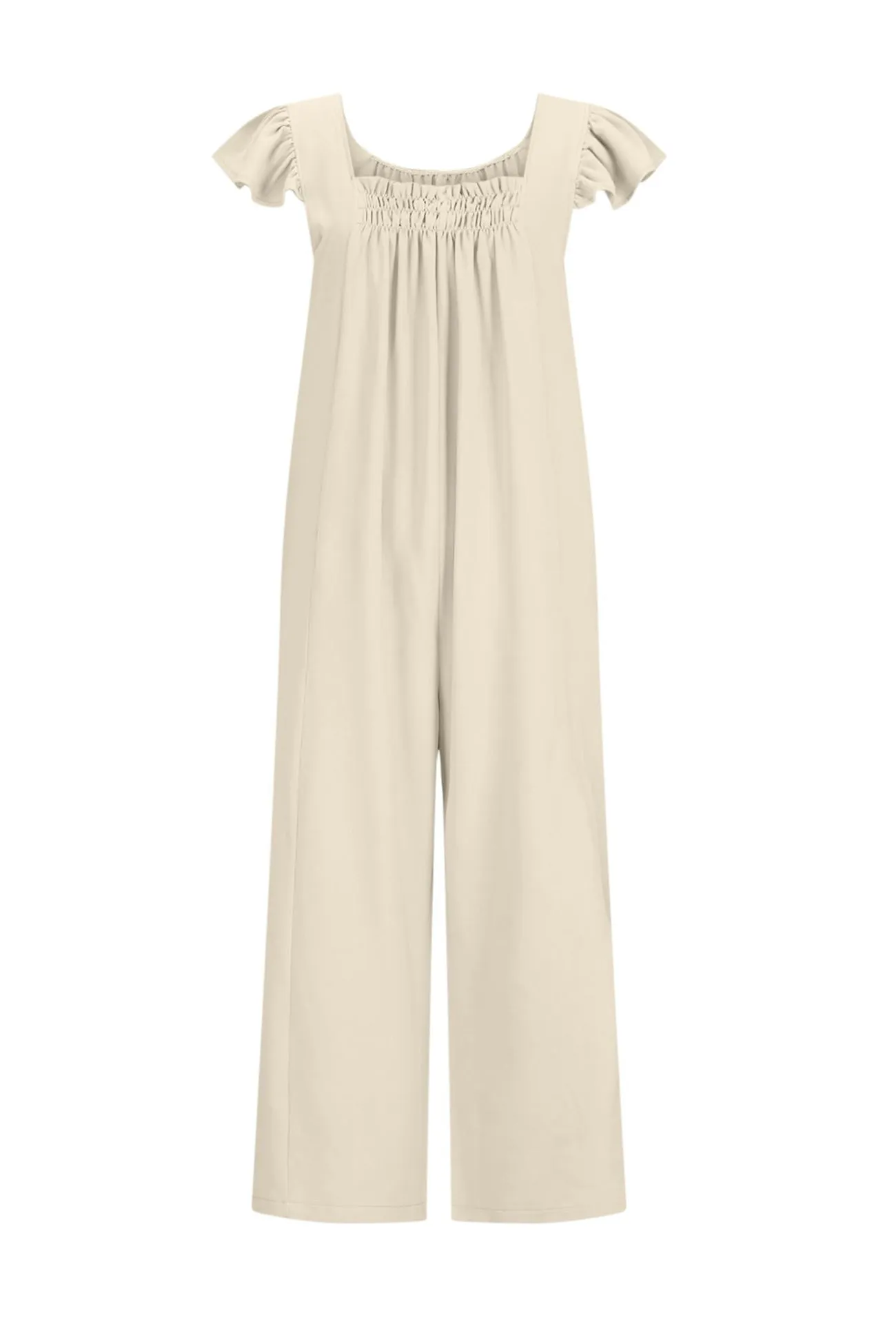 Ruffle Sleeve Pocketed Jumpsuits