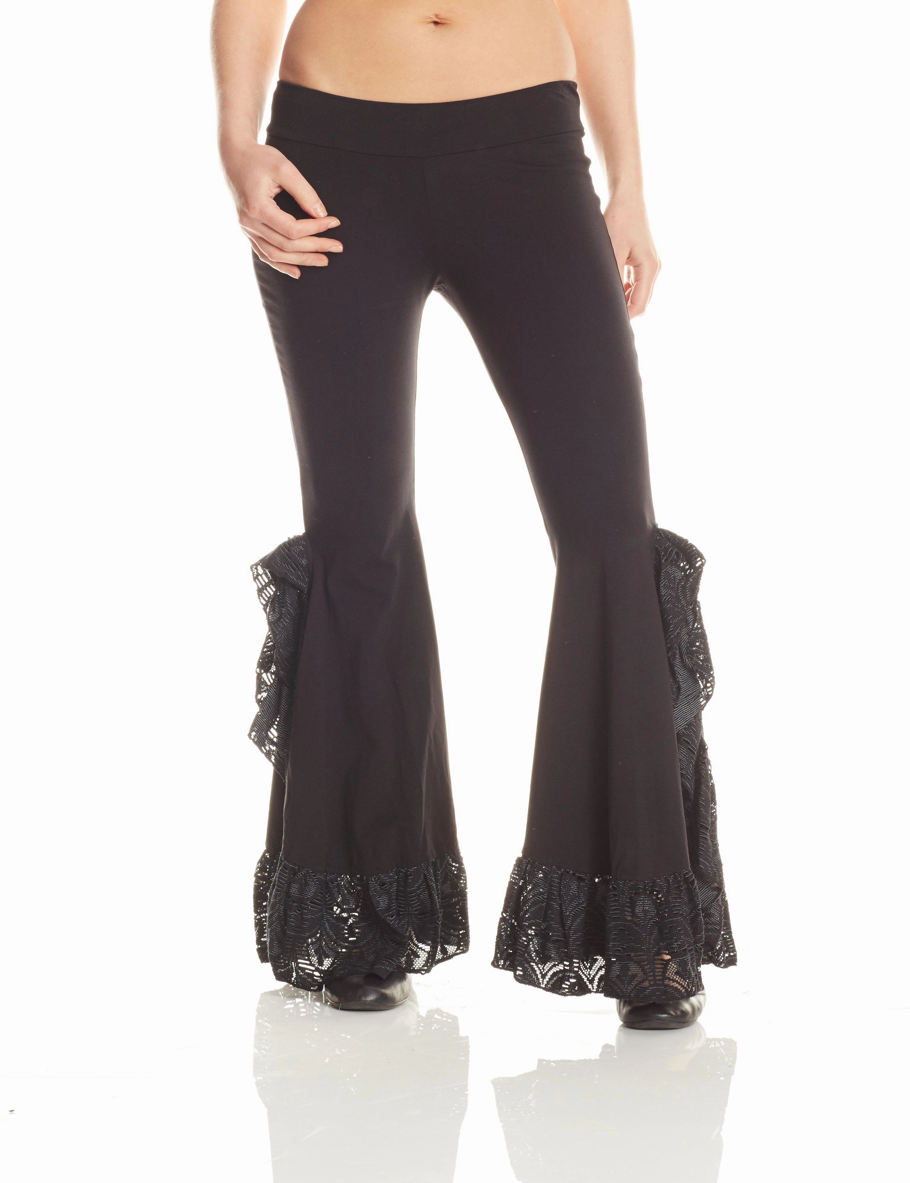 Sporty Layer Ruffle Tribal Dance Pant