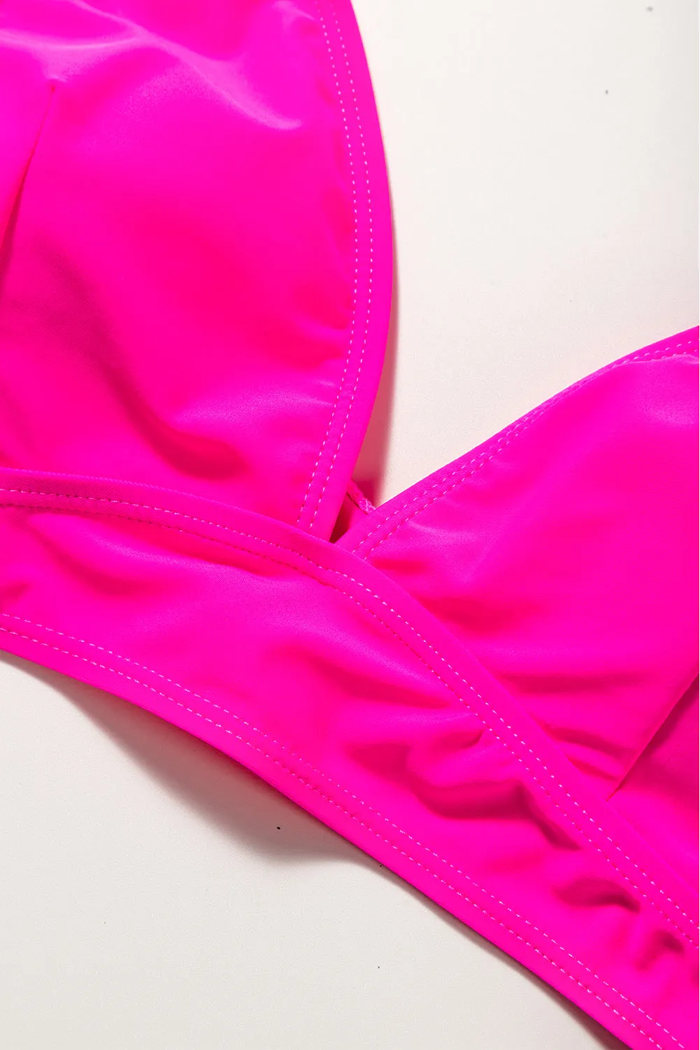 Ruffles Floral Print High Waist Bikini