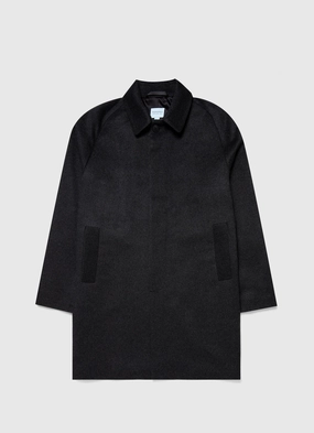 Rugged Design Men's Cashmere Car Coat in Charcoal Melange Fantasize Men's Cashmere Car Coat in Charcoal Melange