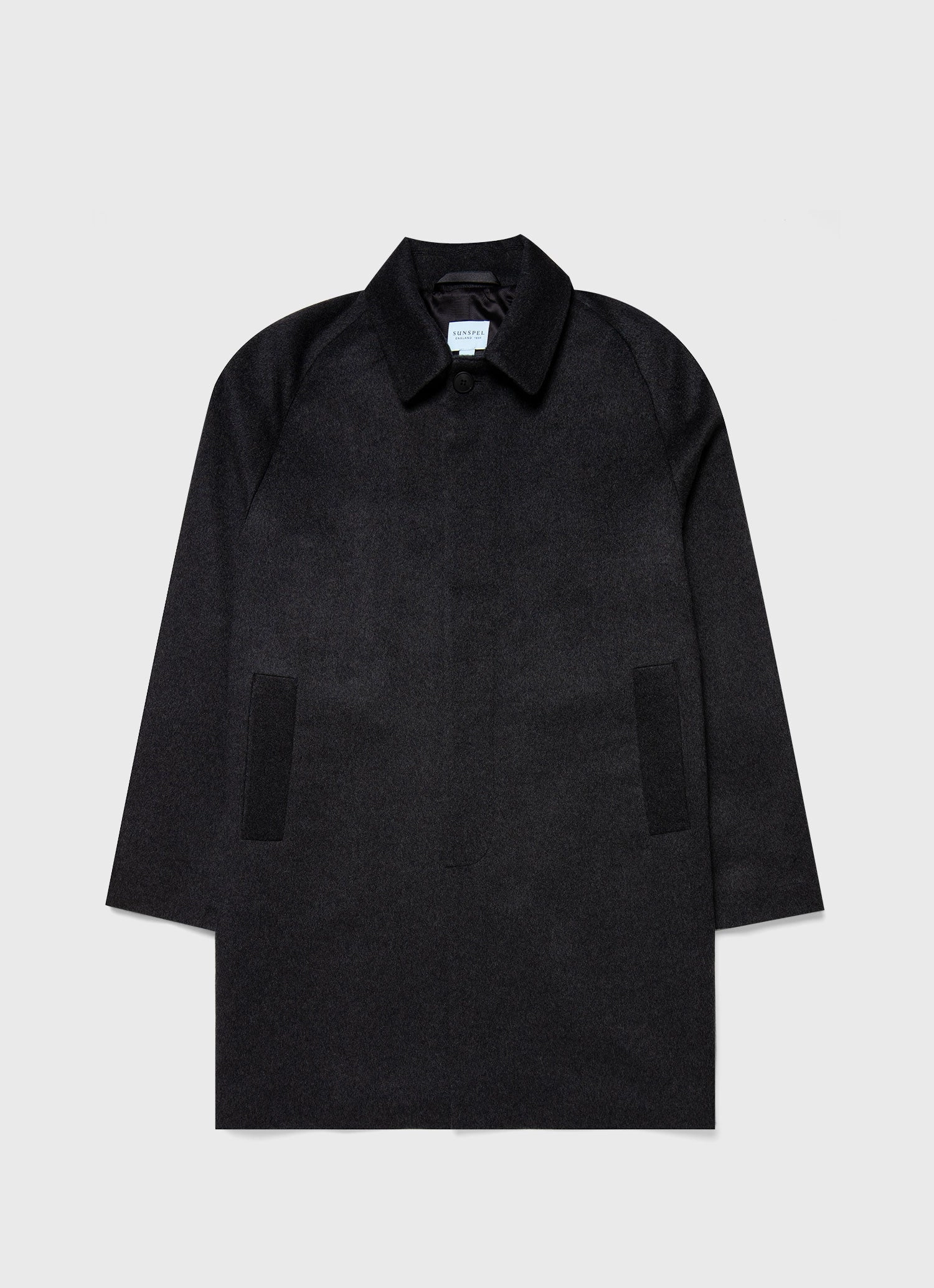 Fantasize Men's Cashmere Car Coat in Charcoal Melange
