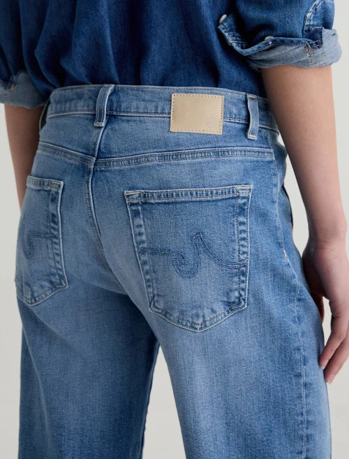 Classic Weekend Getaway Casual Solution Saige Mid-rise Wide Leg Crop With Panel - Rosarito