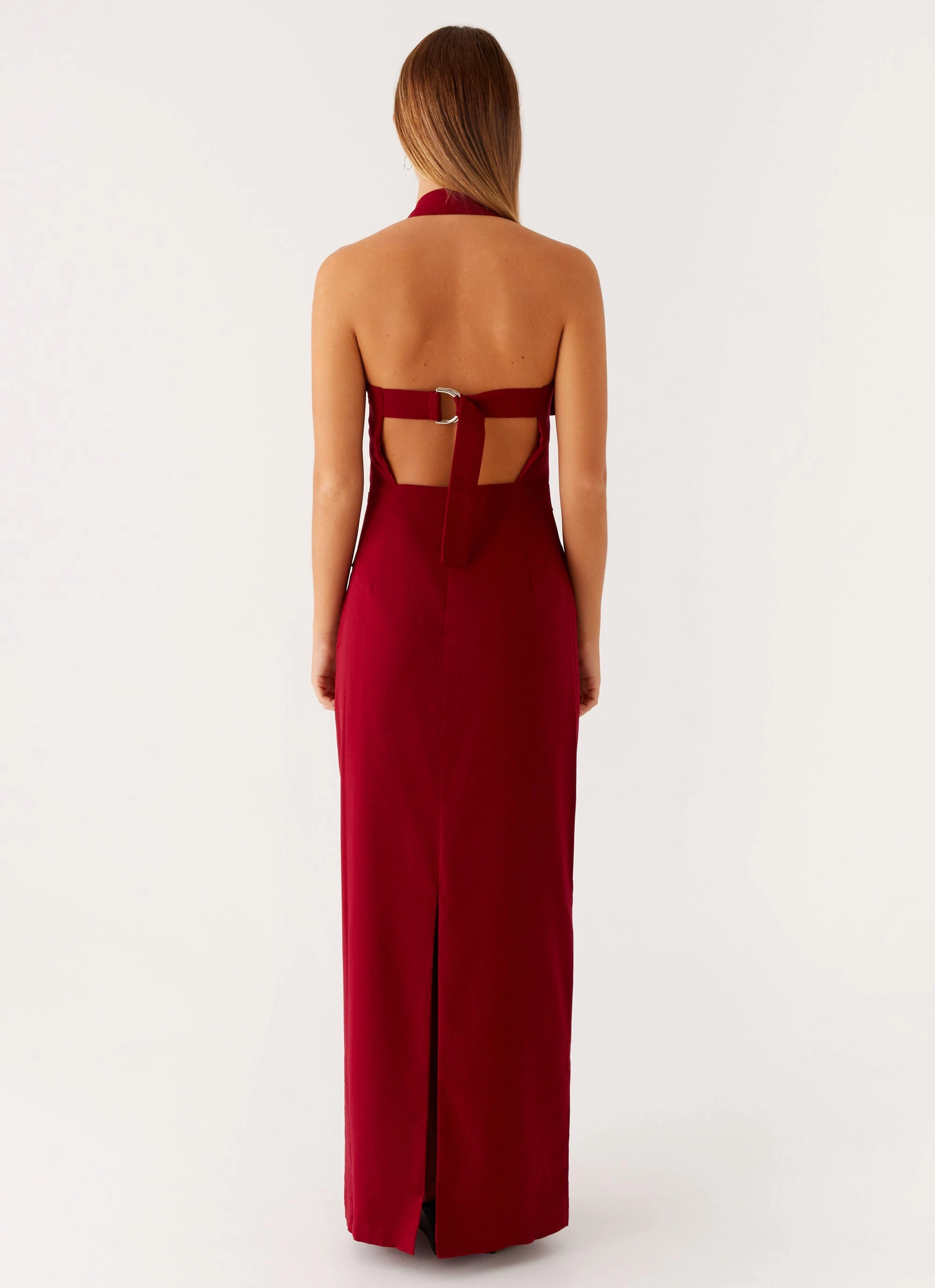 Mid Season Seasonal Layering Rumour Has it Maxi Dress - Red
