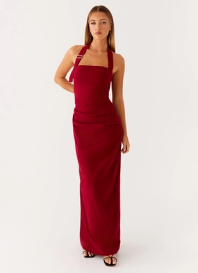 Rumour Has it Maxi Dress - Red Celebration Wear