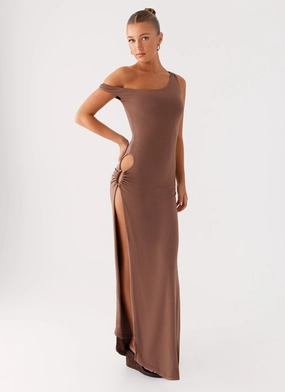 Dalla Maxi Dress - Dark Chocolate High Waist Warm Base