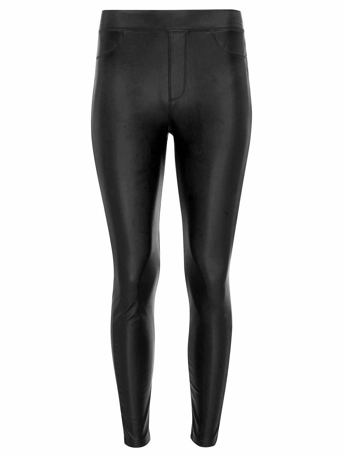 Runway Semi High Rise Legging Slick Black Casual Flex