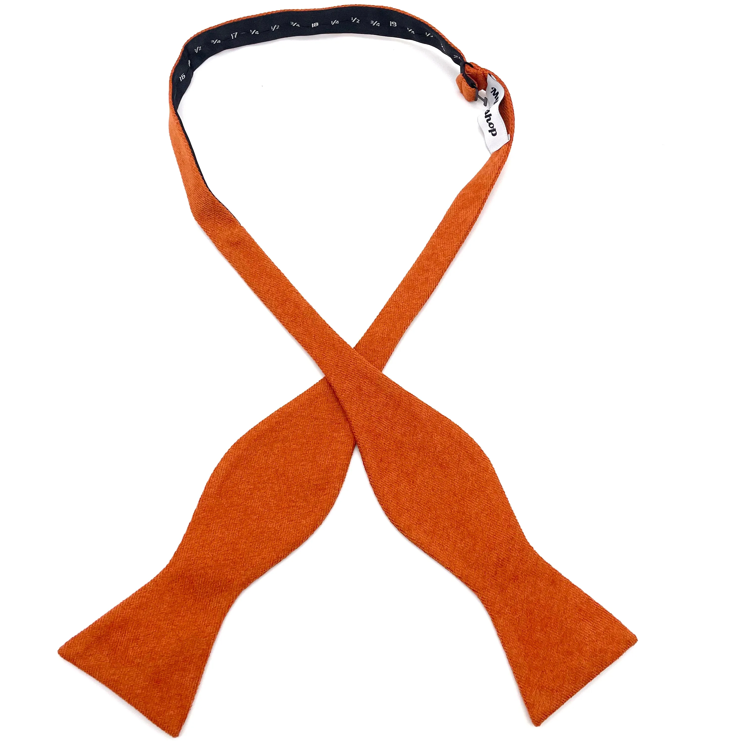 Rust Orange Bow Tie Self Tie SAFFRON MYTIESHOP