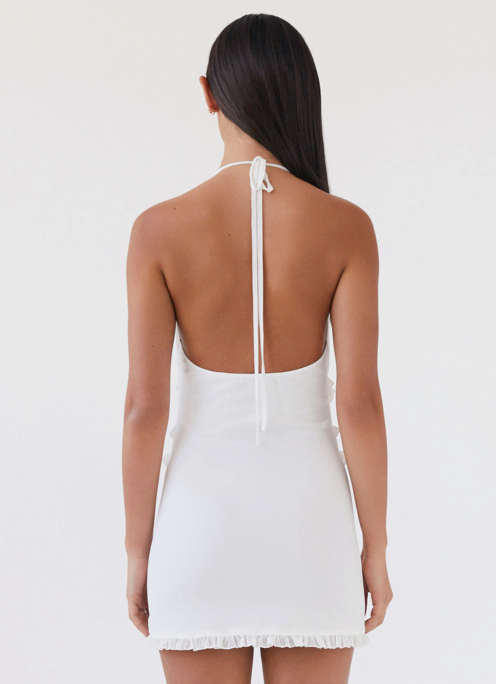 Love Exchange Ruffle Mini Dress - White Artistic Edge Everyday-Use