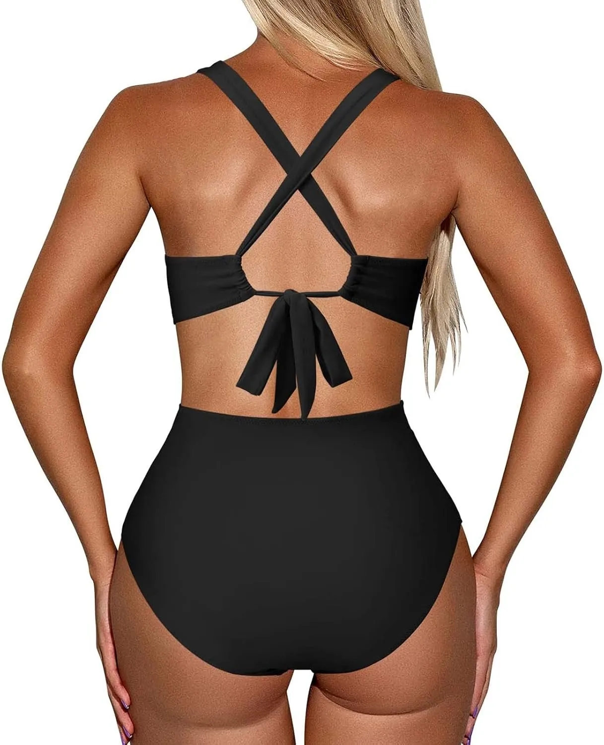 Rvidbe Athletic 1 Piece Swimsuits for Women Training Sport Tummy Control Bathing Suits Sexy Bikinis For Women
