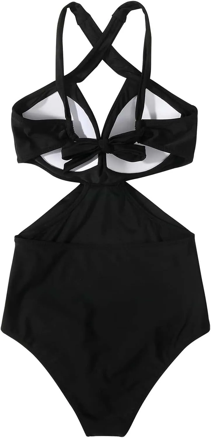 Rvidbe Athletic 1 Piece Swimsuits for Women Training Sport Tummy Control Bathing Suits Sexy Bikinis For Women