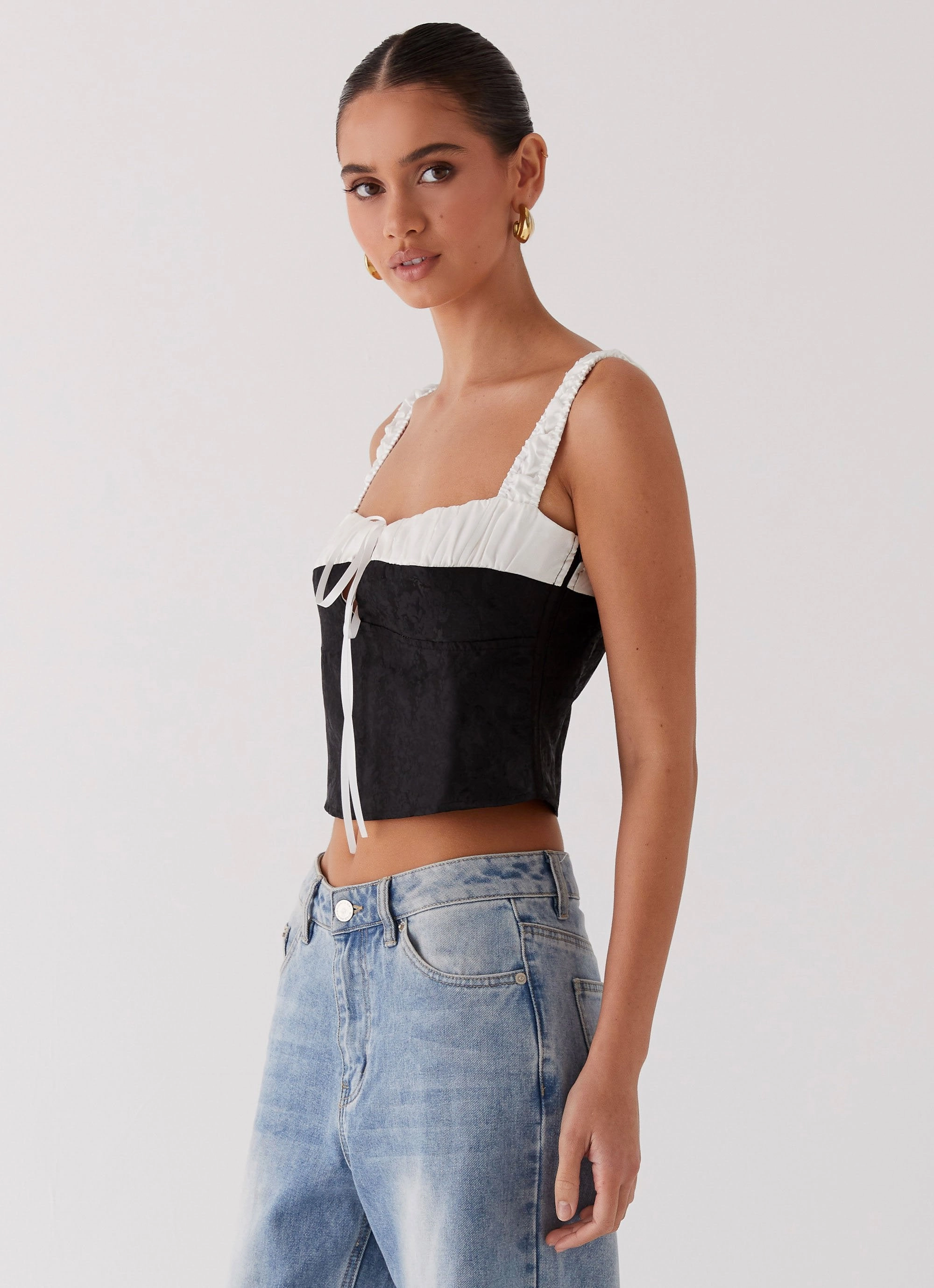 Ryder Bustier Top - Black Soft Touch Blend