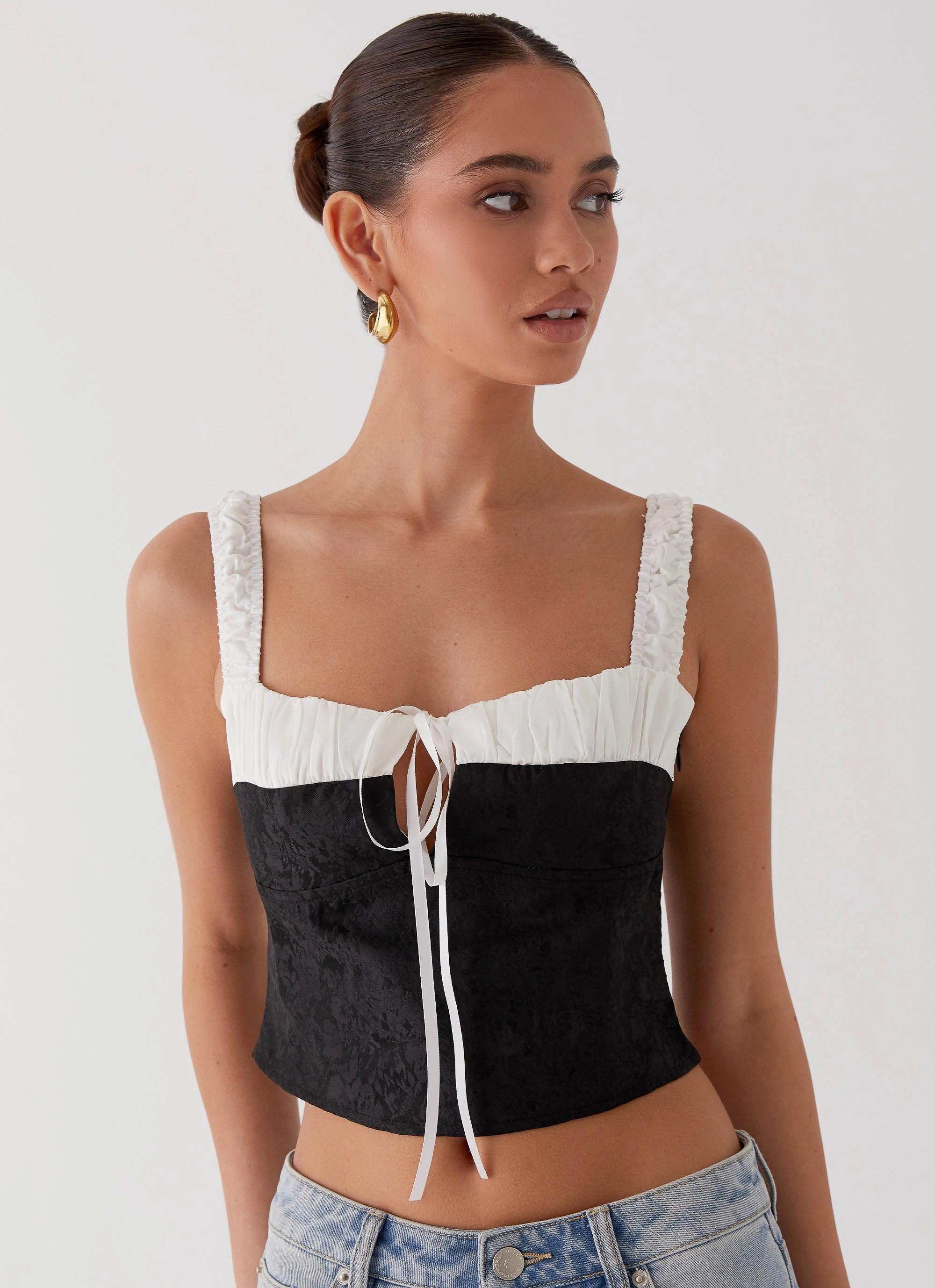 Ryder Bustier Top - Black WaterResistant