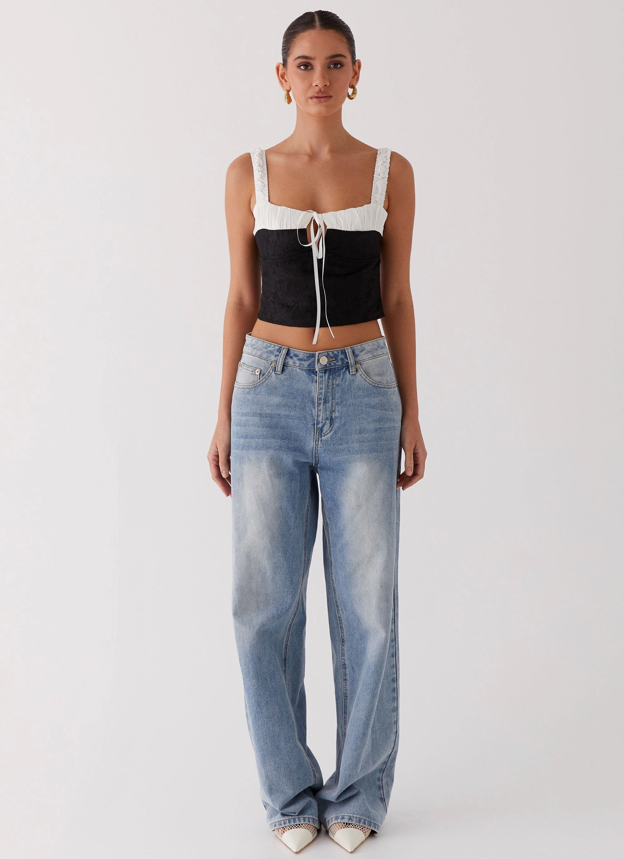 Ryder Bustier Top - Black SleevelessOption