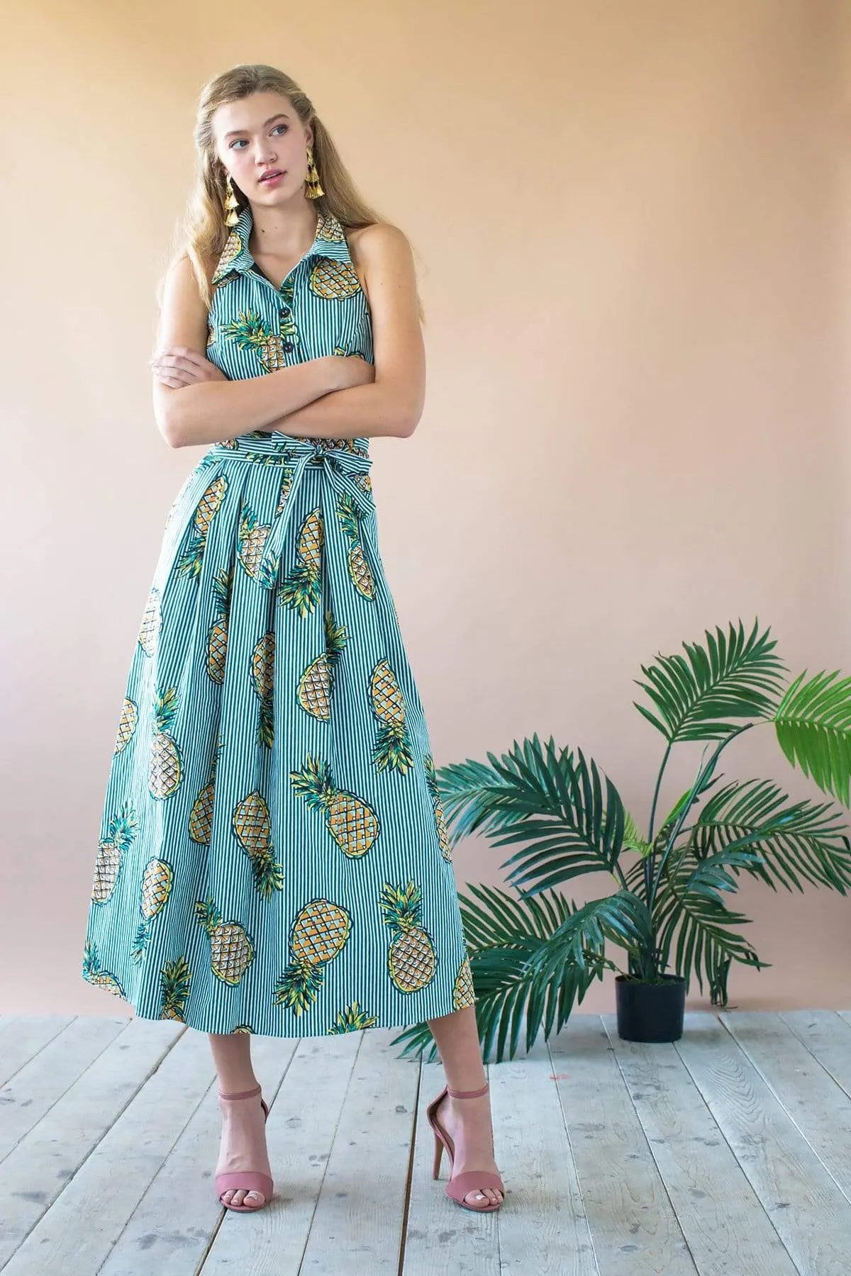 Sabine Dress - Pineapple Plantation Bold Statement