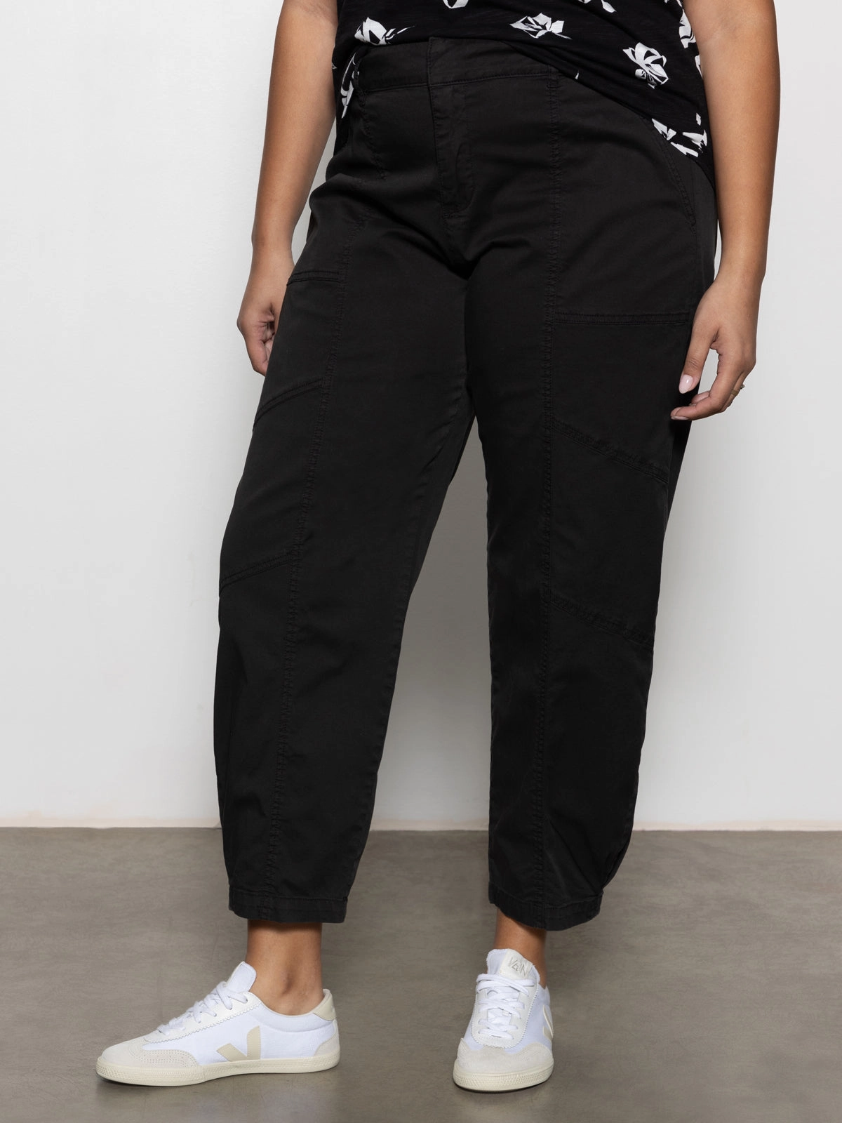 Sahara Tapered Standard Rise Pant Black Extended Sizing Casual Chic Look
