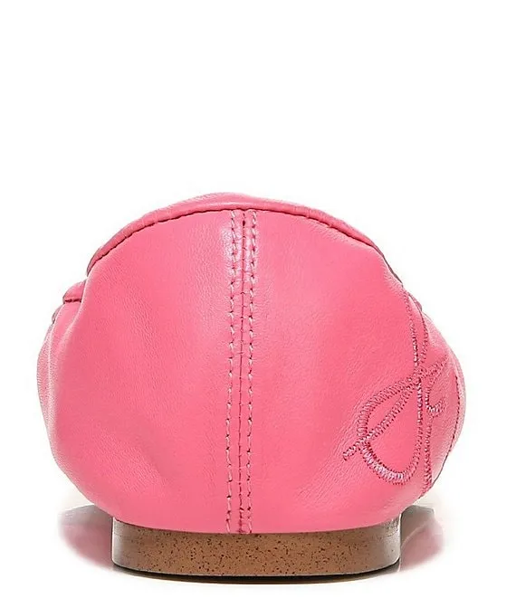 Sam Edelman Felicia Hot Pink Slip On Rounded Closed Toe Flexible Ballet Flat