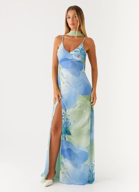 Sanctuary Maxi Dress - Flower Print Twist Front Summer Staple Casual Mode Sanctuary Maxi Dress - Flower Print