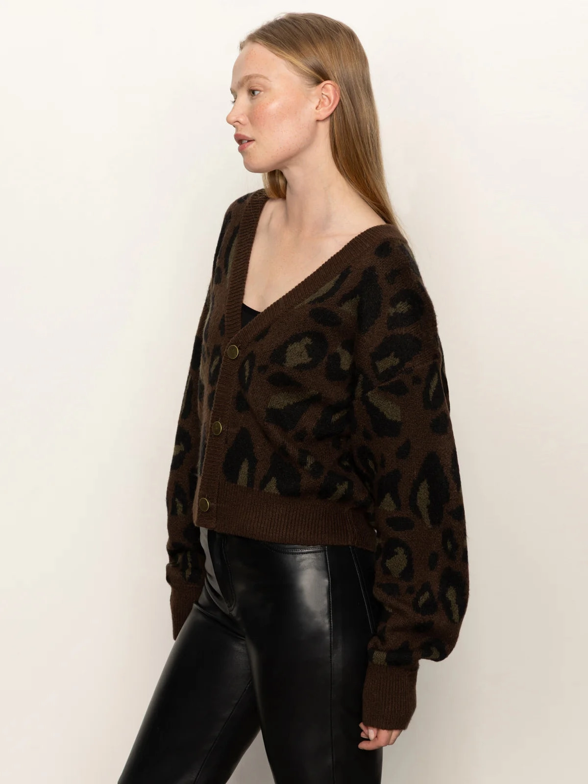 Essential Fashion Quick Slip Sanctuary Meow Cardi Kitty Camo