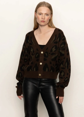 Sanctuary Meow Cardi Kitty Camo Hypoallergenic Fiber