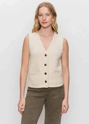 Fashion Forward Soft and Cozy Knit Sanctuary Textured Sweater Vest Macrame