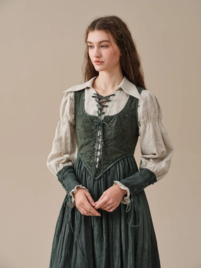 SARAH 17 | LACE-UP LINEN SHIRT Cotton Twill Softshell Material Comfortable lining SARAH 17 | LACE-UP LINEN SHIRT