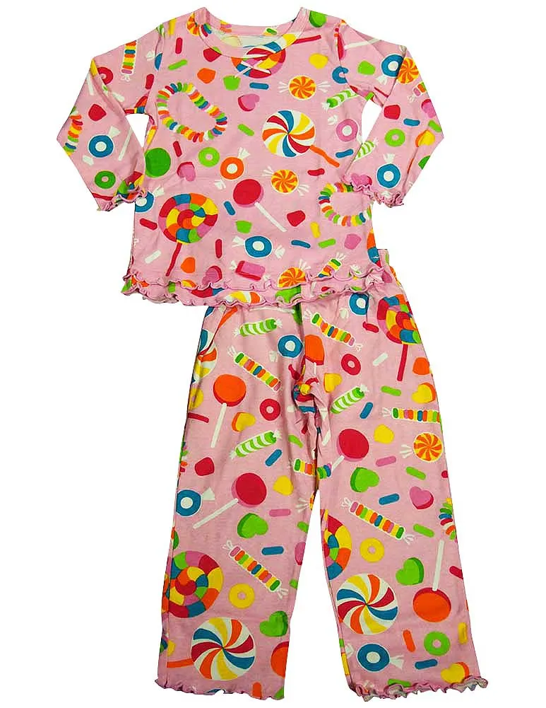 Sara's Prints Girls 2 Piece Long Sleeve Sleepwear Pajama Set - Flame Resistant