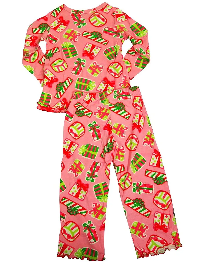 Sara's Prints Girls 2 Piece Long Sleeve Sleepwear Pajama Set - Flame Resistant