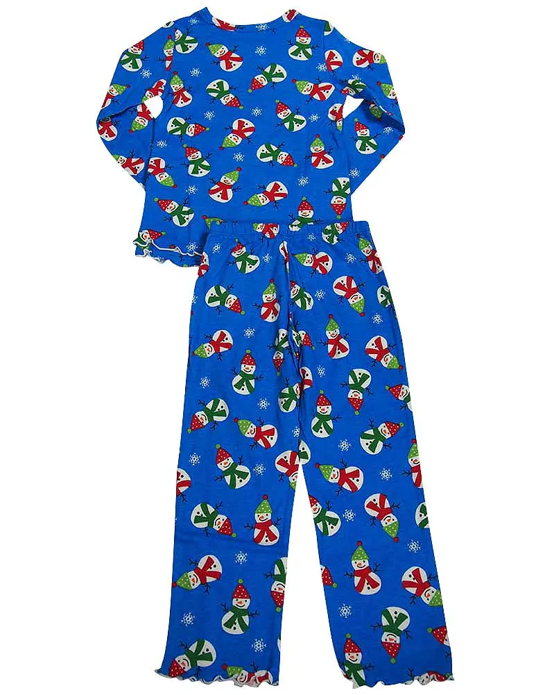 Sara's Prints Girls 2 Piece Long Sleeve Sleepwear Pajama Set - Flame Resistant
