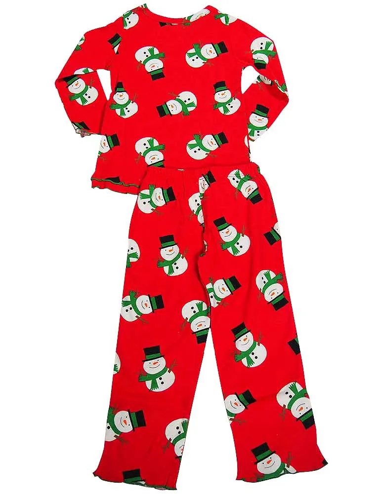 Sara's Prints Girls 2 Piece Long Sleeve Sleepwear Pajama Set - Flame Resistant