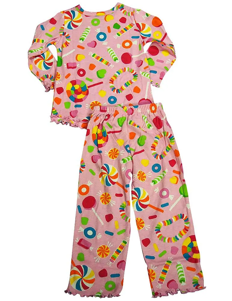 Sara's Prints Girls 2 Piece Long Sleeve Sleepwear Pajama Set - Flame Resistant