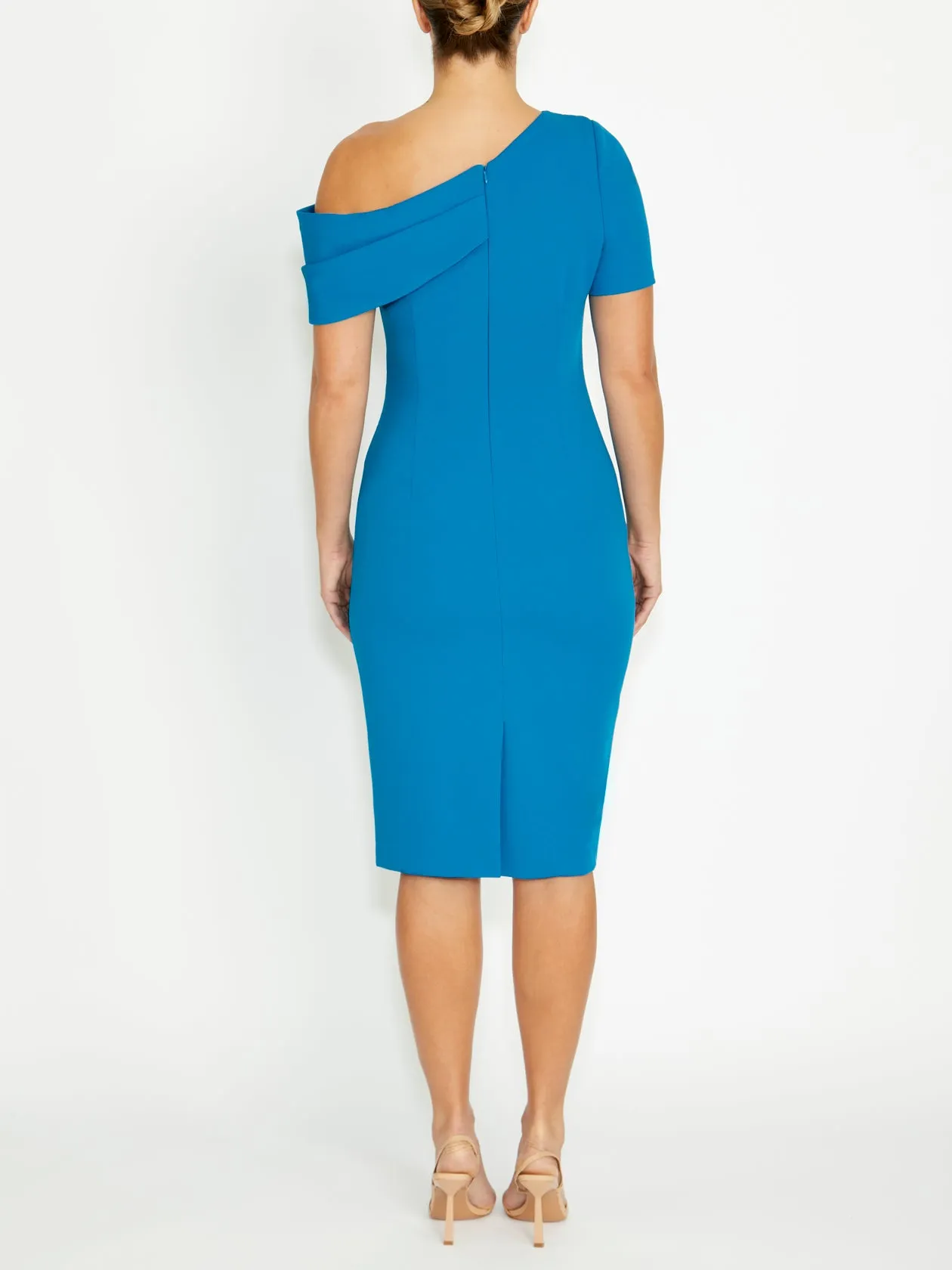 Sasha Capri Dress Sheer Panel Functional Style