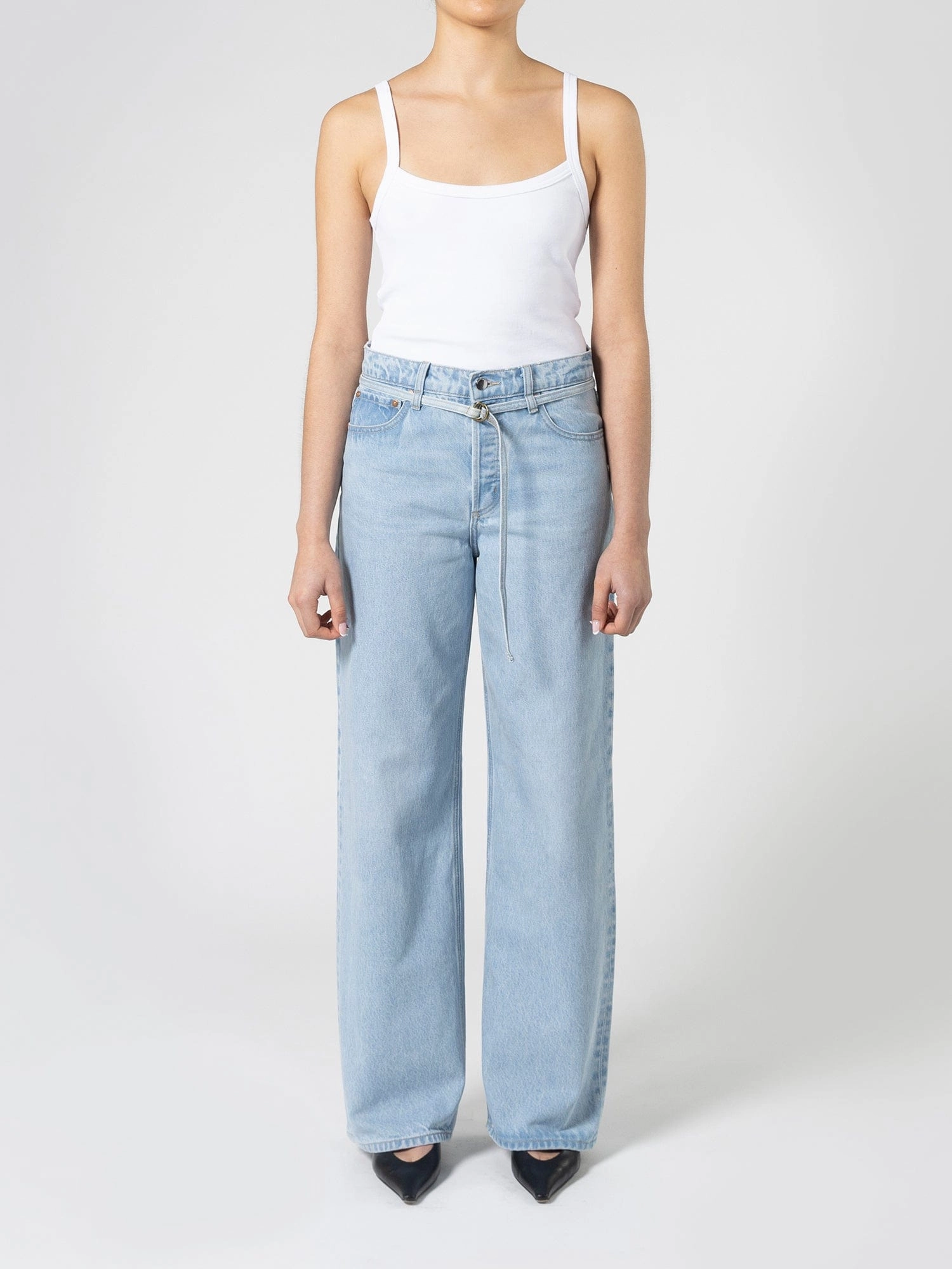 Sasha Jean Used Blue Textured Smart Casual Road Trip