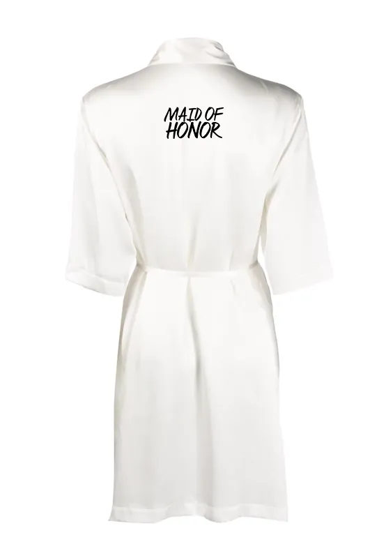 Satin 3/4 Robe - Wedding Edition