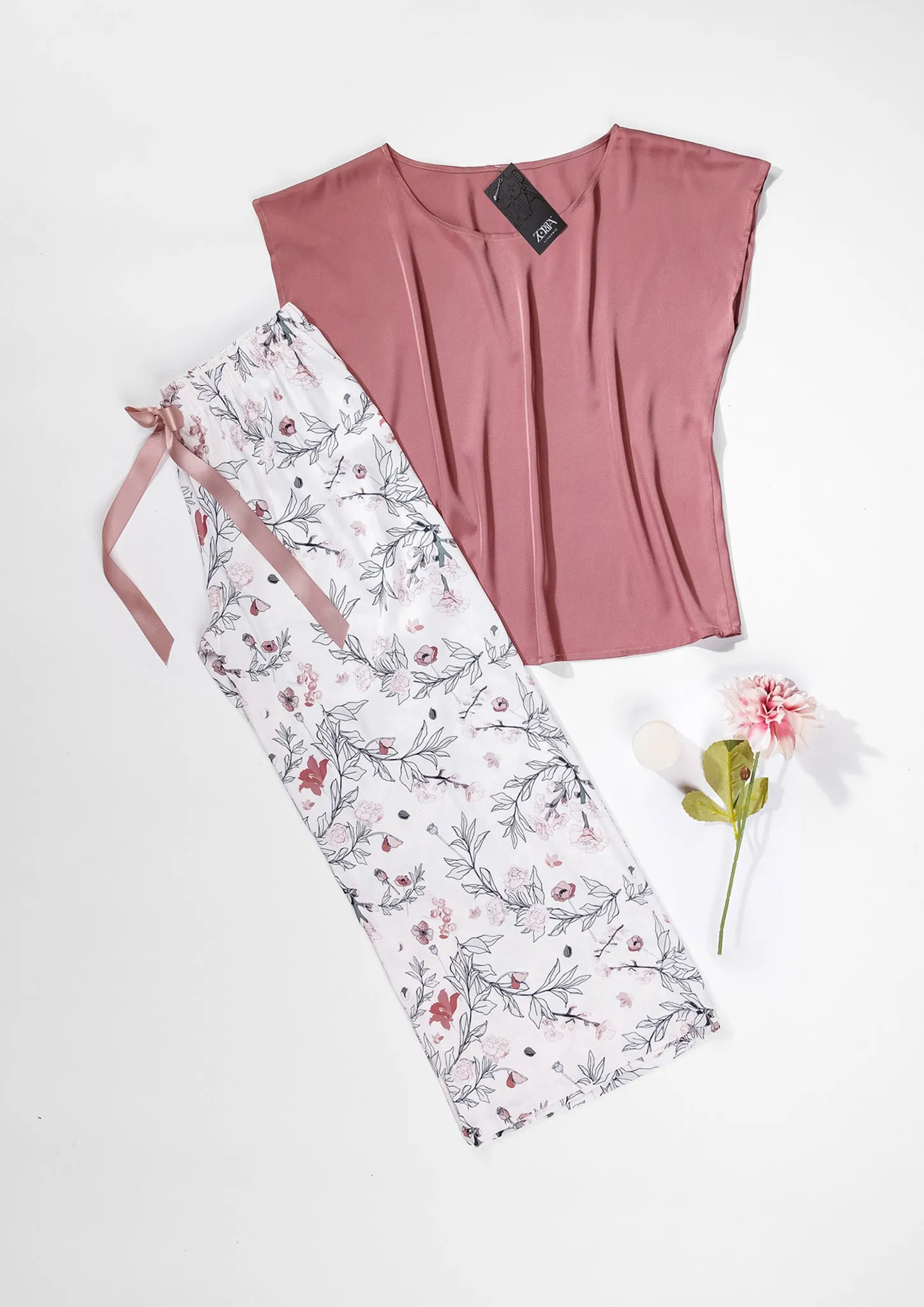 Satin Pajama 2 pcs Model Number 3458