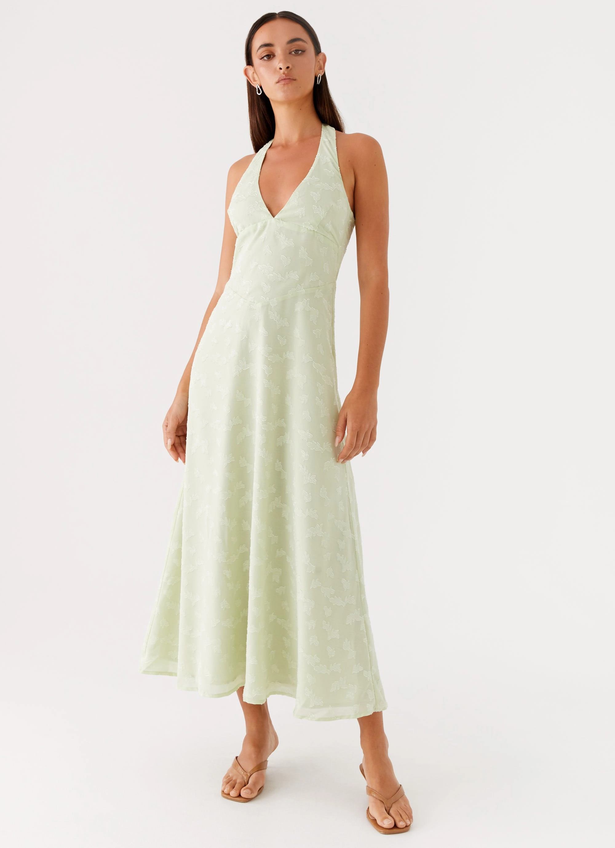 Gentle Drape Francesca Midi Dress - Sage