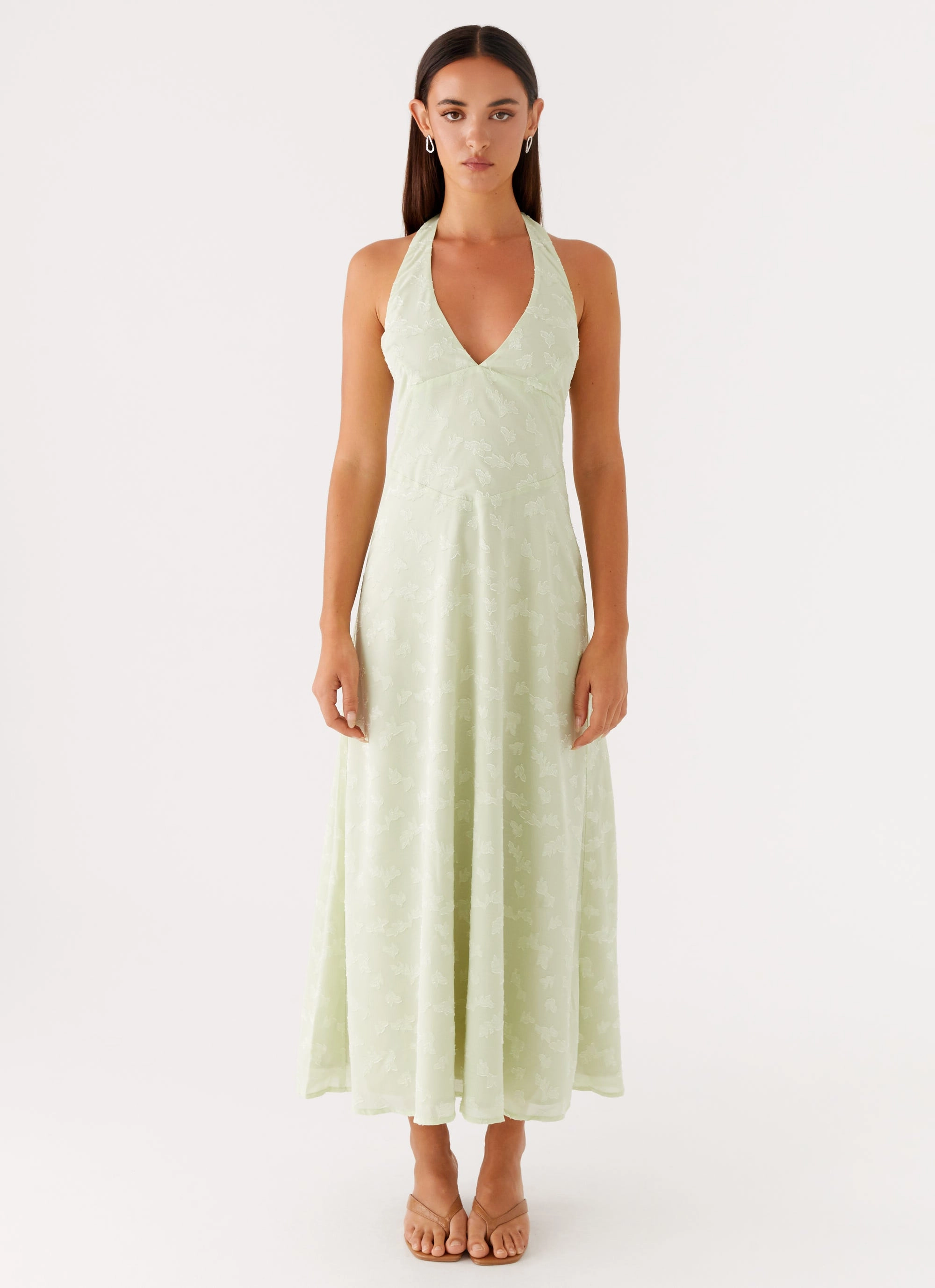 Francesca Midi Dress - Sage Coffee Break