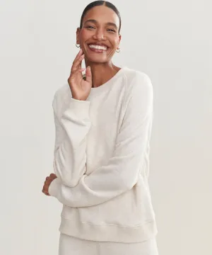 Saturday Sweatshirt Stretch Woven Fabric Saturday Sweatshirt DurableBlend Ribbed Neckline